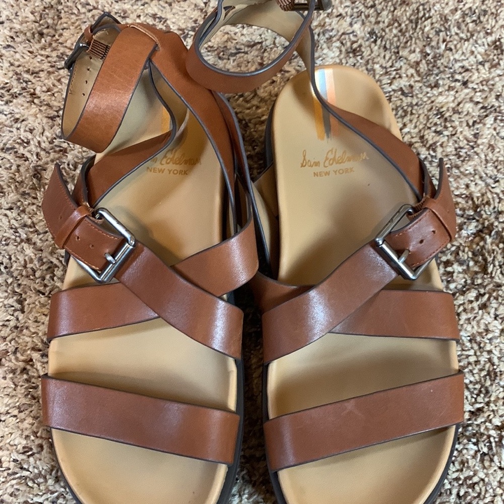 Sam Edelman Brown Strappy Sandals - Picture 6 of 11